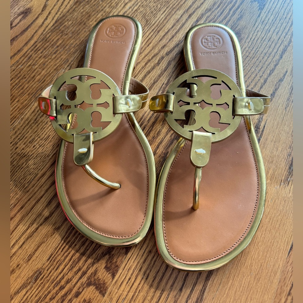Gold Tory Burch sandals